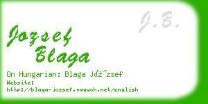 jozsef blaga business card
